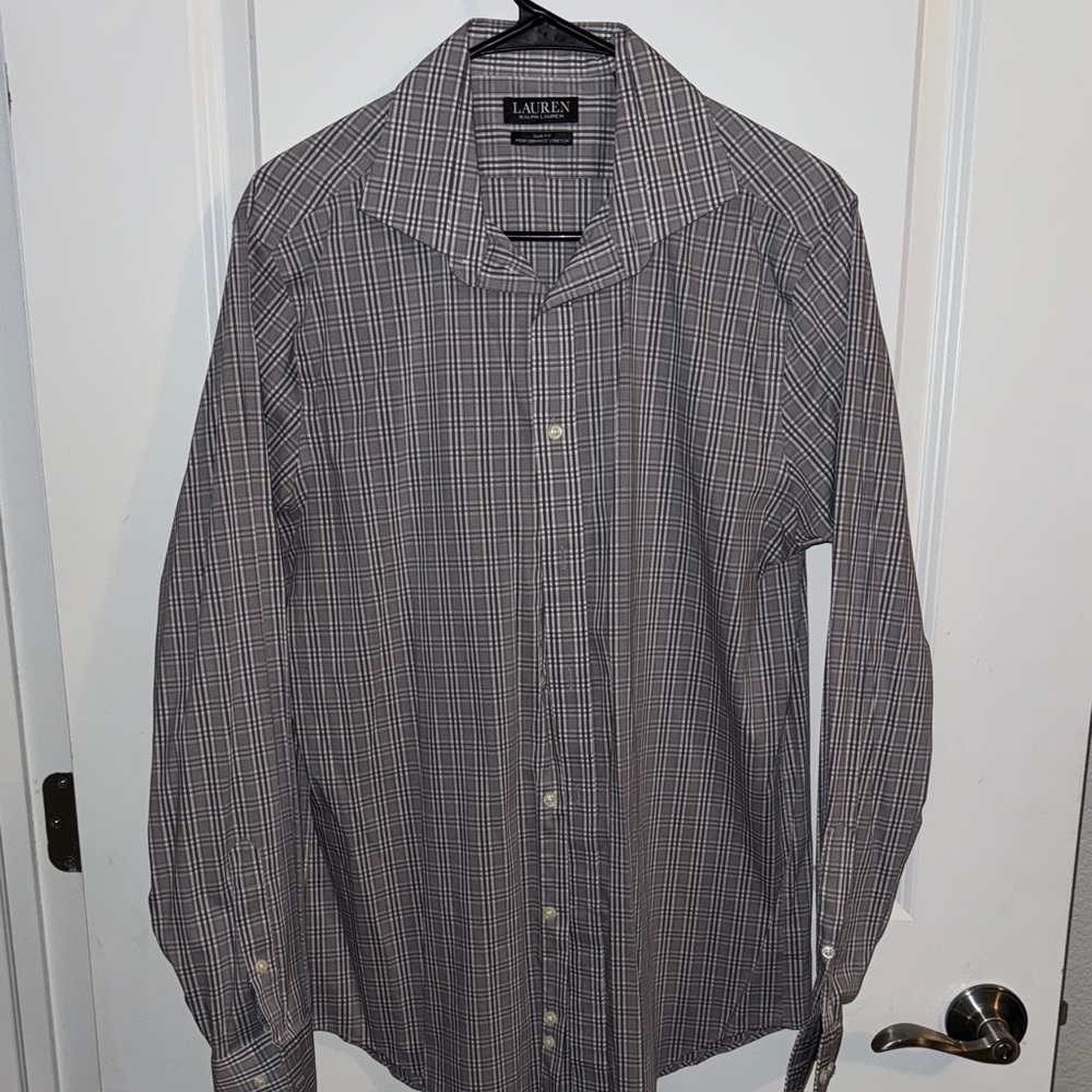Men's Ralph Lauren Gray Plaid Shirt
